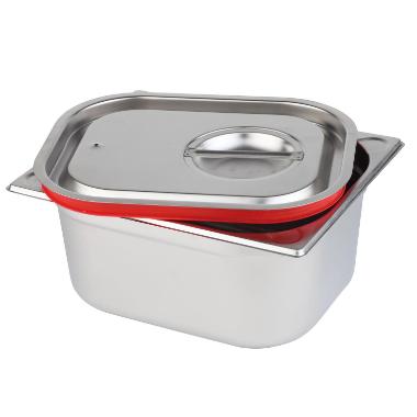 Låg 1/2 GN 32.5x26.5x3 cm Rustfri stål/Silikone til Kantine 1/2 GN,stk