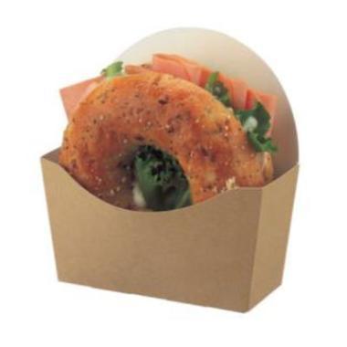 Bæger bagel 120x46x60/120 mm brun/hvid,1000 stk/krt