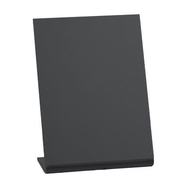 Skilt Securit A6 L-formet Vertikal tavle Frostet sort/blank bagside 3 stk pr sæt