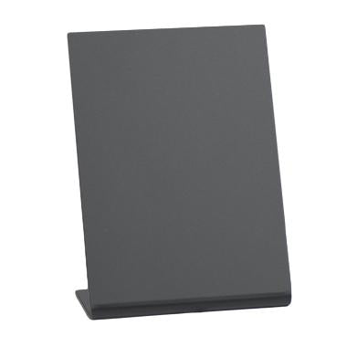 Skilt Securit A7 L-formet Vertikal tavle Frostet sort/blank bagside 5 stk pr sæt