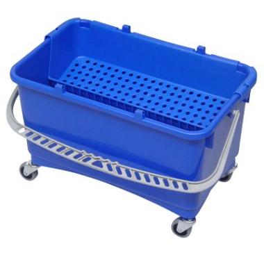 Spand 28 ltr 570x355x320 mm til Drypsystem Komplet med Rist/Hjul Blå,stk