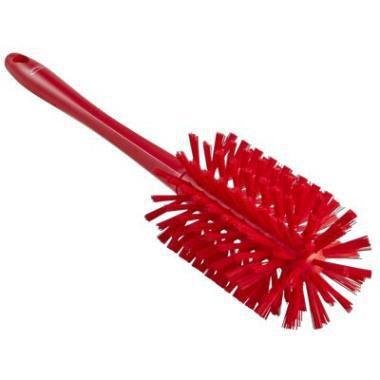 Rørbørste Ø90x430 mm Medium/Stiv med Skaft Fuldstøbt Rød,stk