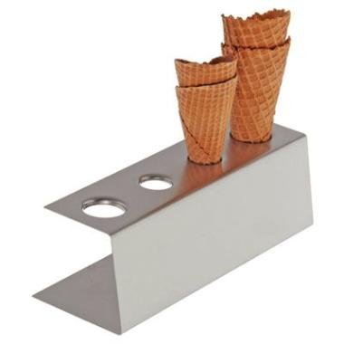 Holder 9.5x27.5x9 cm 4 huller Rustfri stål til Isvafler,stk