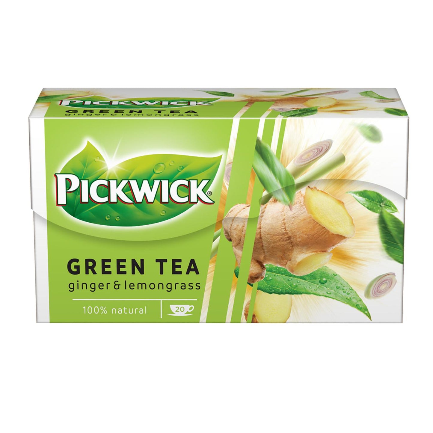 Te Grøn Pickwick Ginger Lemongrass 20 breve Ingefær/Citrongræs,20 brv/pk