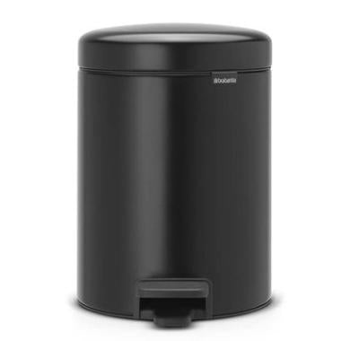 Pedalspand Brabantia Newlcon 5 ltr Stål/Plast Mat sort,stk