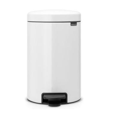 Pedalspand Brabantia Newlcon 12 ltr Stål/Plast Hvid,1 stk