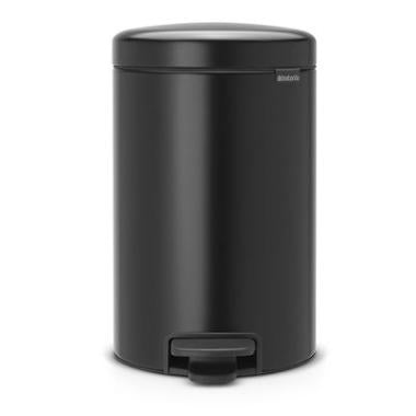 Pedalspand Brabantia Newlcon 12 ltr Stål/Plast Mat sort,stk