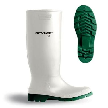 Gummistøvler Dunlop Pricemastor str. 40 Hvid/Grøn,1 par