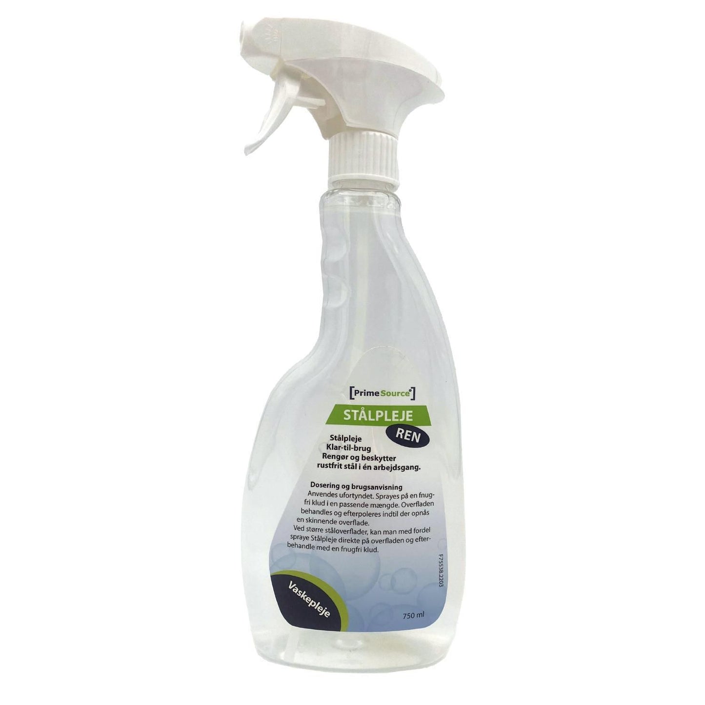 Stålpleje Prime Source Ren 750ml med Spray til reng. og pleje af rustfrit stål,750 ml/fl