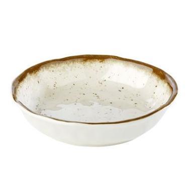 Skål Stoneart 60 cl Ø20x4.5 cm Melamin Hvid/Brun stenlook,stk