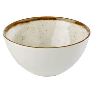 Skål Stoneart 60 cl Ø15x7.5 cm Melamin Hvid/Brun stenlook,stk