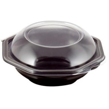 Multiboks Octaview 190x190x70 mm med Dressingbæger PS Sort/Klar,9 pk x 20 stk/krt