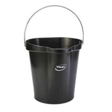 Spand Vikan Hygiejne 12 ltr Sort Rengøring/fødevarekontakt,stk