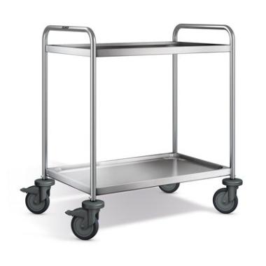 Rullebord 90x60x95 cm 2 hylder Rustfri stål,stk