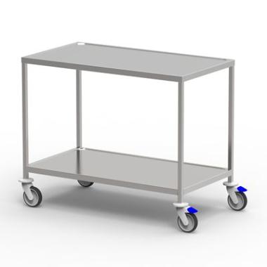 Rullebord 110x60x90 cm 2 hylder Rustfri stål,stk