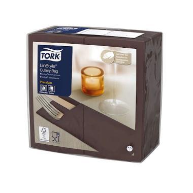 Serviet Tork Linstyle Pochette til bestik Kakao,12 pk x 50 stk/krt