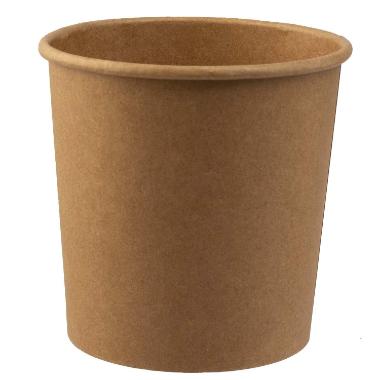 Papbæger Soup-To-Go 50 cl 16 oz Ø96x95 mm Plast på indersiden Brun,25 stk/ps