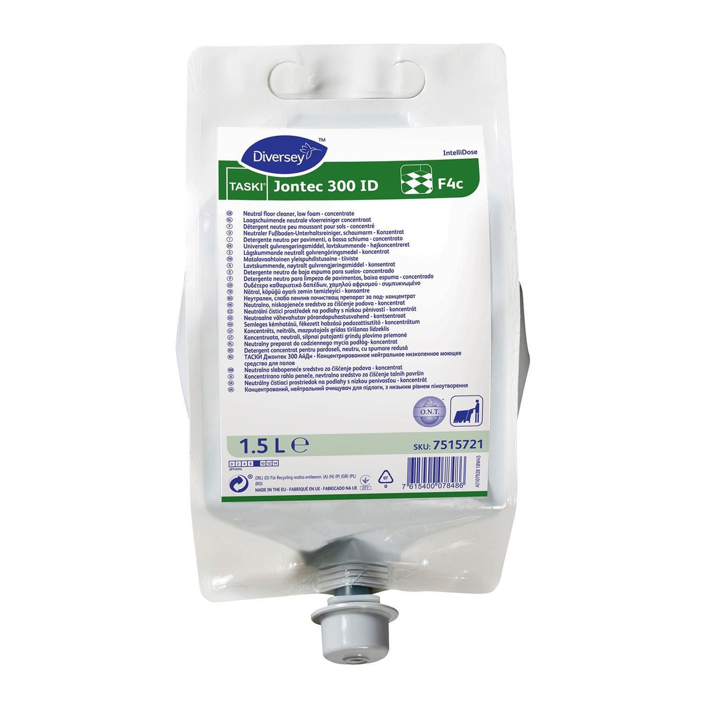 Universalrengøring Gulv Taski Jontec 300 ID 1.5ltr m. Parfume t. sportsgulve mm.,2 ps x 1.5 ltr/krt
