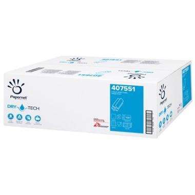 Håndklædeark Papernet Standard Z-Fold 2-lag L20.3xB24xD8cm Nyfiber Hvid,20 pk x 130 stk/krt