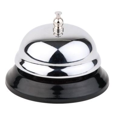 Bordklokke Ø85x60 mm Sort fod Rustfri stål,stk