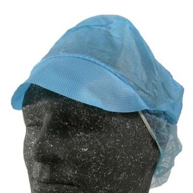 Hygiejnehat Snood cap str XL med Skygge/Hårpose Blå,100 stk/pk