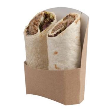 Bæger Wrap 40x110 mm Karton Brun/Hvid,1000 stk/krt