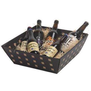 Gavekurv 345x345x115 mm Mellem Sort med Kvadrater,1 stk