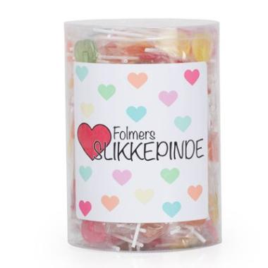 Slikkepind Hjerteform Frugtmix,200 stk/ds
