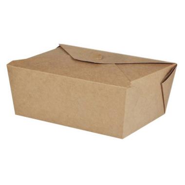 Takeaway æske 1000 ml 150x120x65 mm FSC-mærket Karton med biocoating Brun,6 ps x 50 stk/krt