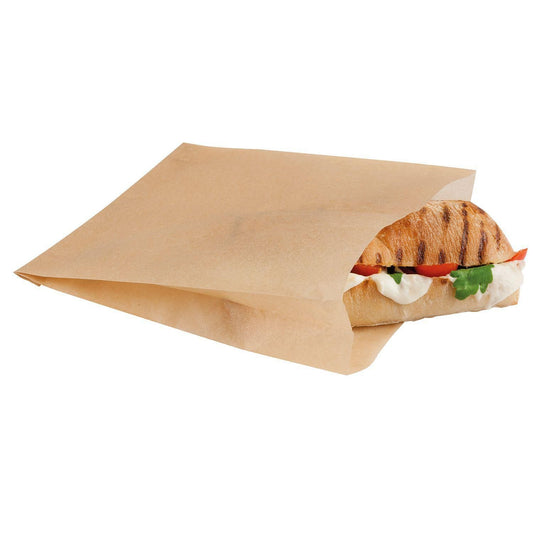 Sandwichpose 170x195 mm til Ovn Papir Brun,500 stk/krt