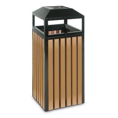 Affaldsstativ med Askebæger Udendørs Trælook,stk