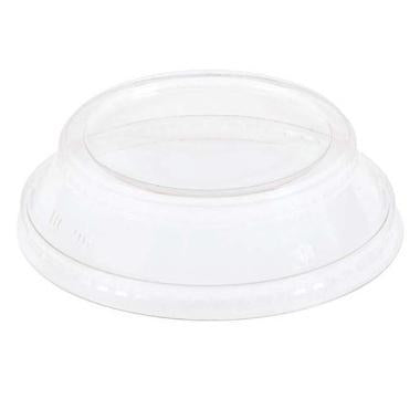 Plastlåg Push and Click Ø96 mm Bionedbrydelig PLA Klar,750 stk/krt