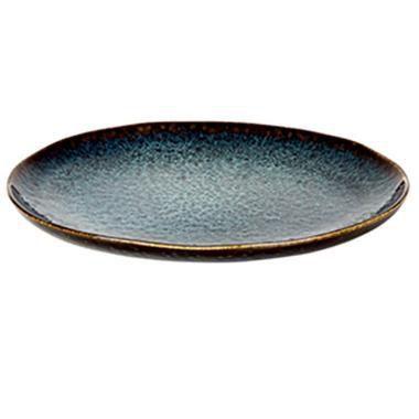 Tallerken Eccentric Petrol Ø28 cm Flad Stentøj,6 stk/pk