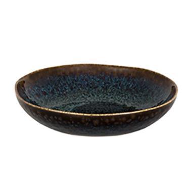 Skål Eccentric Petrol Ø16.4x5 cm Stentøj,6 stk/pk