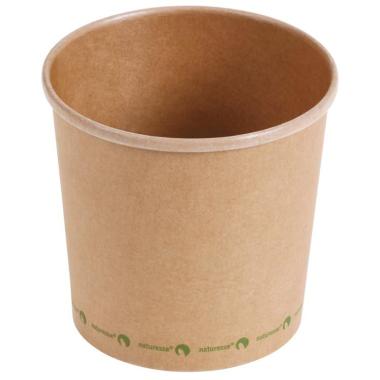 Papbæger Soup-To-Go 780ml 26oz Ø118xH110mm Pap/PLA Brun,15 ps x 25 stk/krt