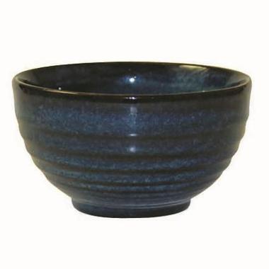 Skål Bit on the side Ripple 56 cl Ø13,5xH7.5cm porcelæn blå,6 stk/krt