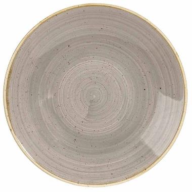 Tallerken Coupe Stonecast Ø25.5 cm Dyb Porcelæn Grå,12 stk/krt