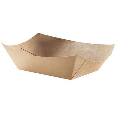 Pommes Frites Bakke L75xB48xH27mm Kraft/Pap/PLA Brun,250 stk/ps