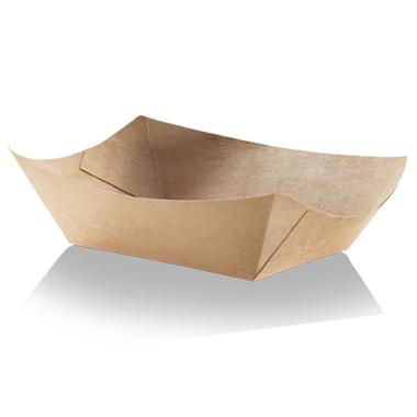Pommes Frites Bakke L100xB60xH41mm Kraft/Pap/PLA Brun,250 stk/ps