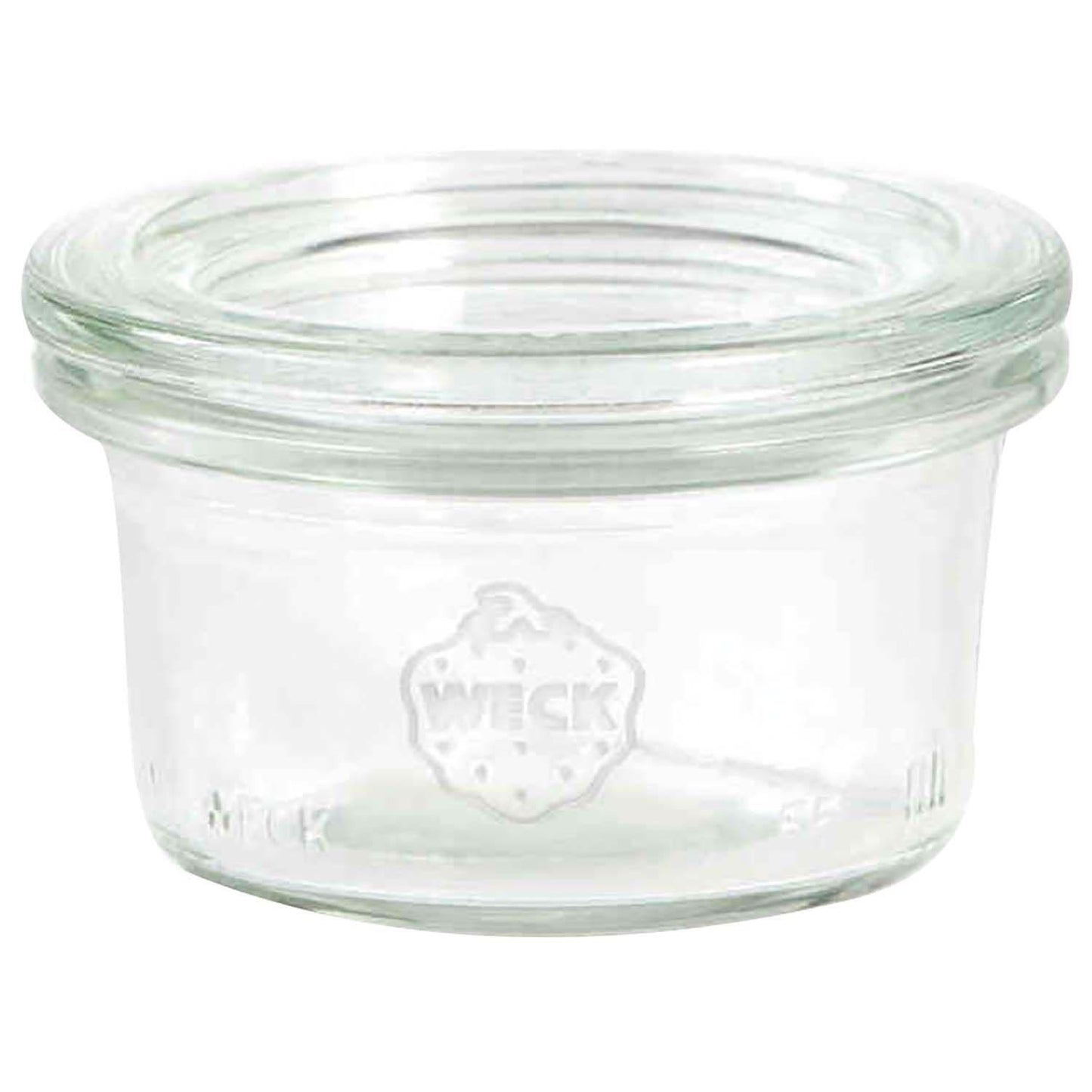 Patentglas Weck 50 ml Ø6.75x3.65 cm uden Låg Glas,stk