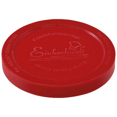 Låg Weck Ø8.6 cm til Patentglas. Silikone Rød,stk