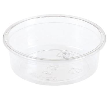 Dressingbæger 60 ml Ø76x25 mm Rund Bionedbrydelig PLA Klar,25 ps x 40 stk/krt