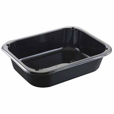 Bakke 1-rum C2200-1G 200x155x48 mm CPET Sort,312 stk/krt