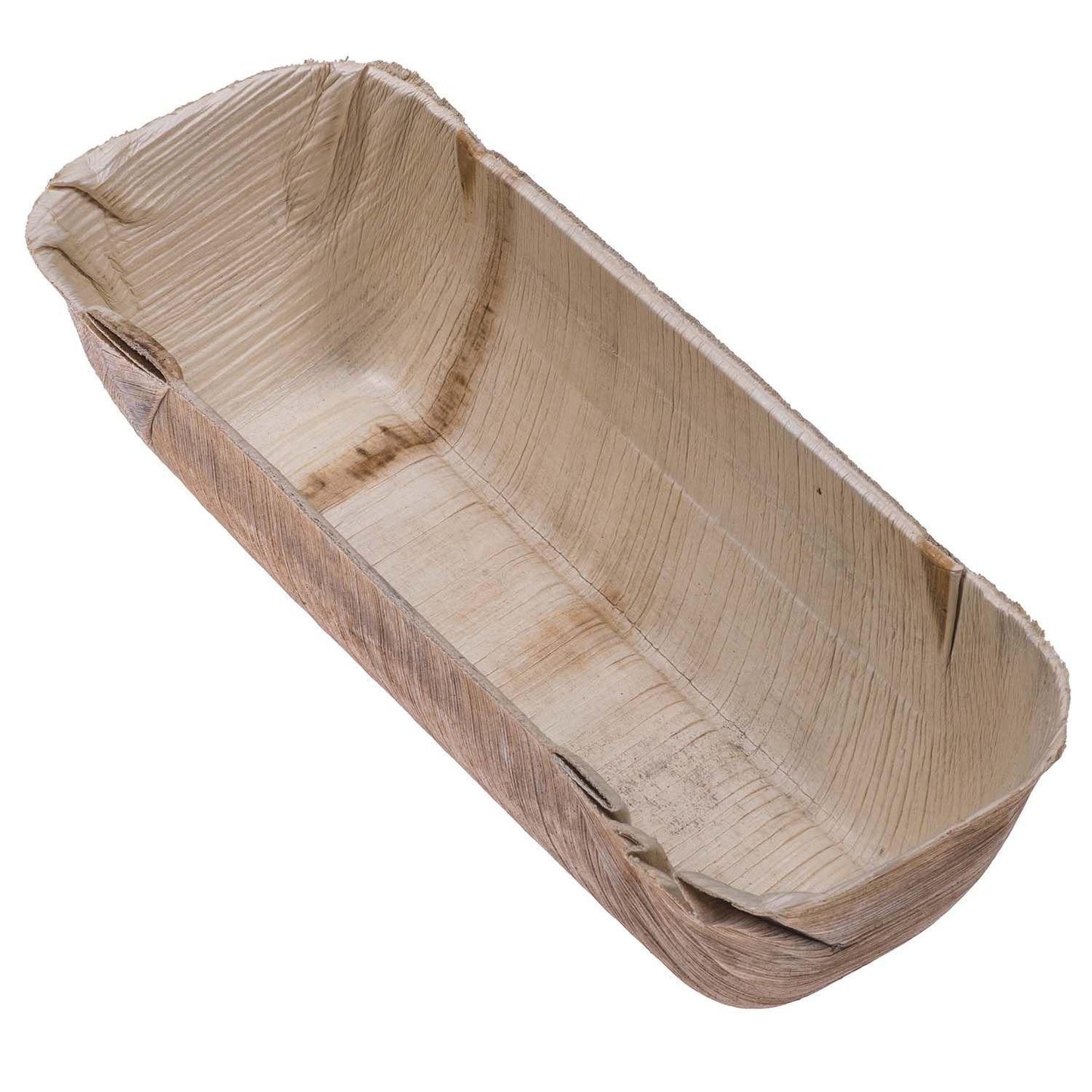 Skål 185x85x45 mm Firkant Bionedbrydelig Palmeblad,12 pk x 25 stk/krt