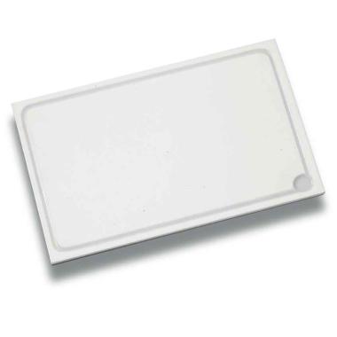 Skærebræt 50x30x2 cm med Saftrille Plast Hvid,stk