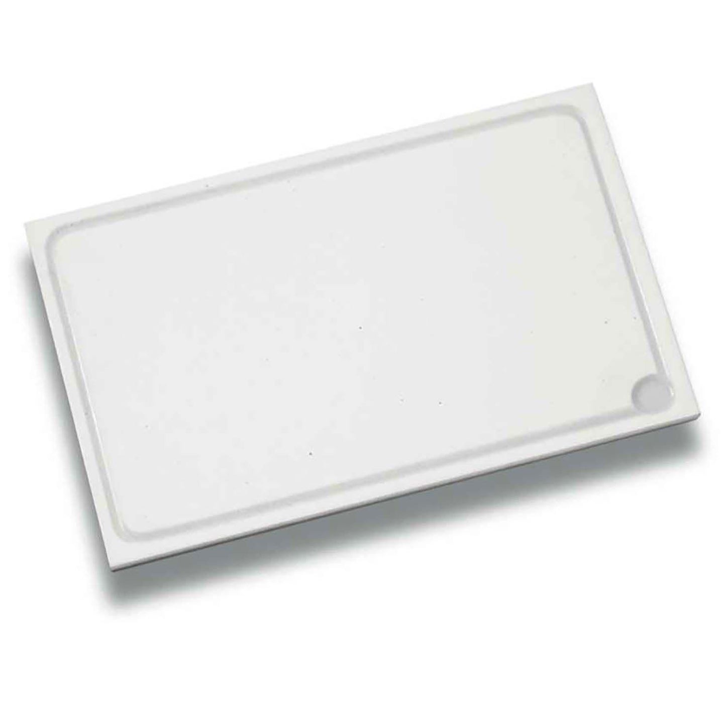 Skærebræt 50x30x2 cm med Saftrille Plast Hvid,stk