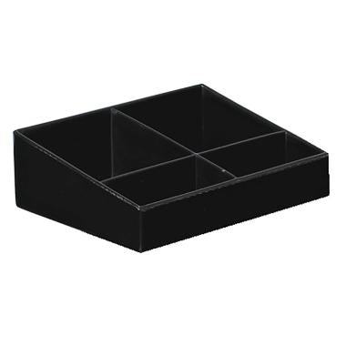 Bakke til Hotelværelse Kaffe og Te 152x115x49 mm Melamin Sort,stk