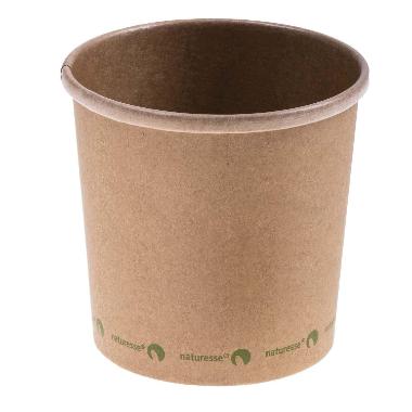 Bæger Pap/CPLA Soup-To-Go 360 ml 12 oz Ø90xH80 mm Bionedbrydelig Brun,500 stk/krt