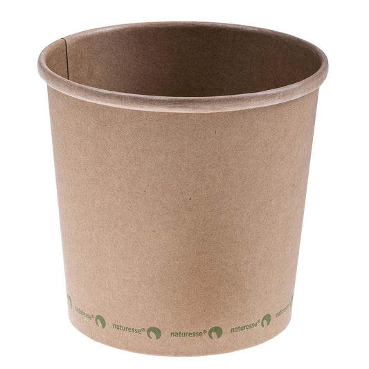Bæger Pap/CPLA Soup-To-Go 950 ml 32 oz Ø118 mm Bionedbrydelig Brun,15 pk x 25 stk/krt
