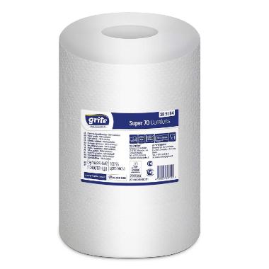 Håndklæderulle Grite 2-lag 70 m Centerudtræk Nyfiber uden hylse,12 rl/krt